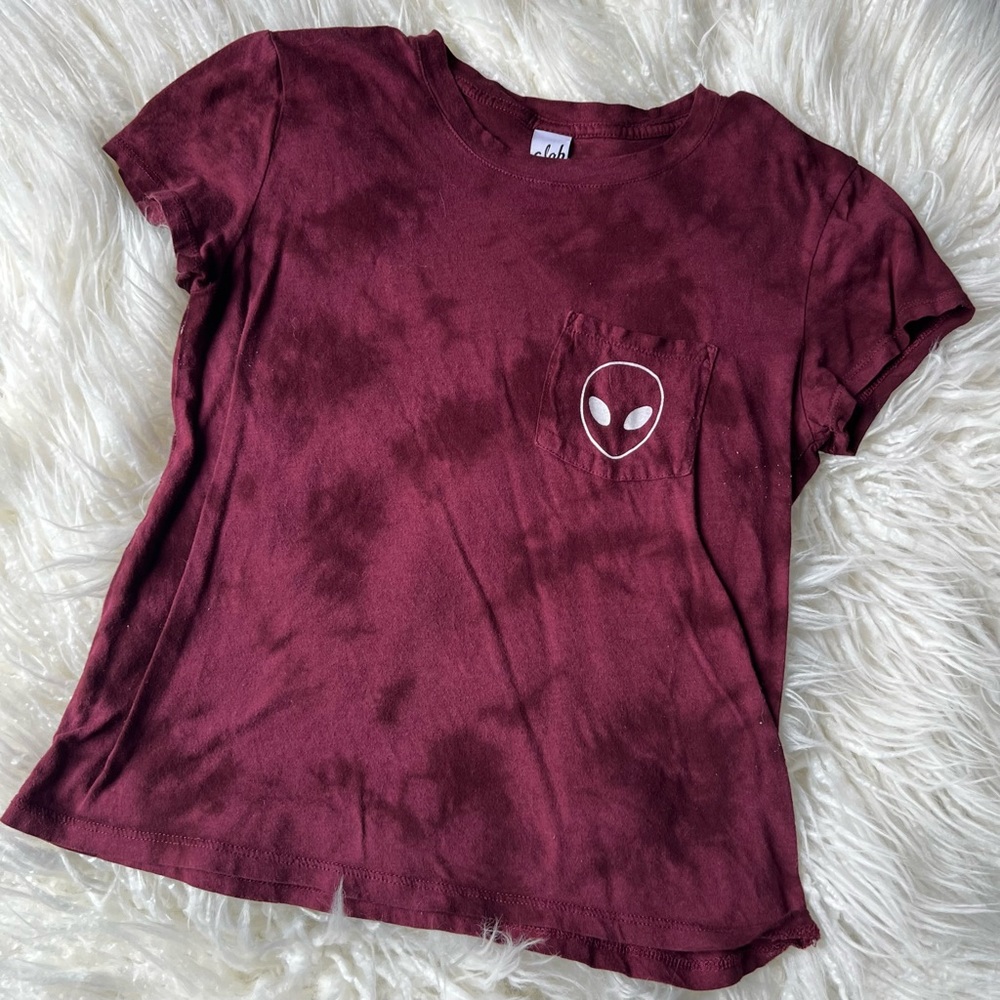 Red Tie-Dye Alien T-Shirt